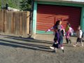 Local children on their way home from school